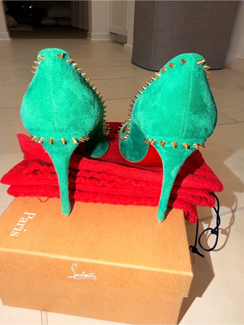 Christian Louboutin ANJALINA 100 VEAU VELOURS - Picture 3 of 9